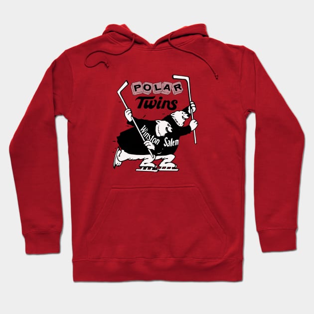 Defunct Winston Salem Polar Twins Hockey 1975 Hoodie by LocalZonly